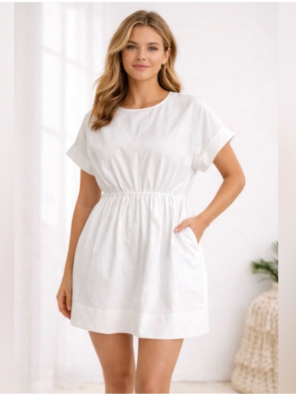 NWT Banana Republic white mini dress  XS